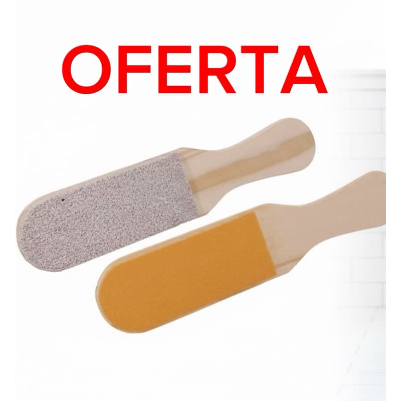 Lixa Grande Para Os Pés - 2 Lados Pedra Pomes e Esfoliante