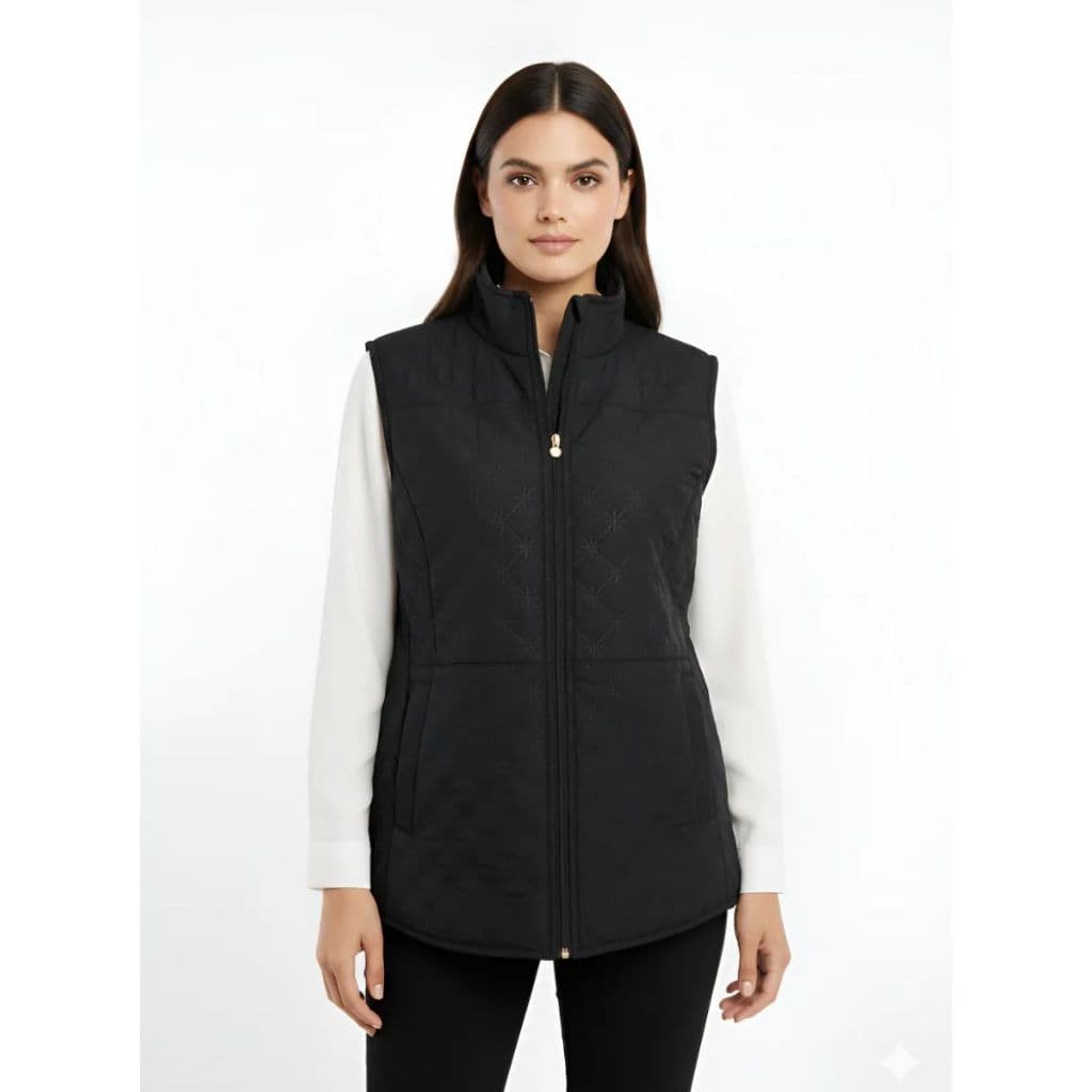 Colete Unissex Forrado Matelassê Com Zíper Casual Moda Verão