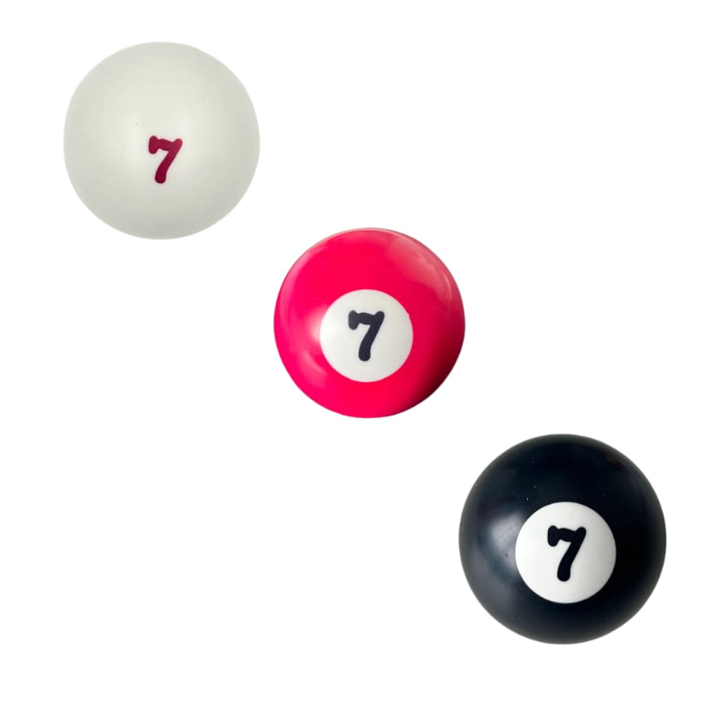 BOLA P/ SINUCA BILHAR  50MM 54MM NUMERO 7 PRETA, VERMELHA OU BRANCA  P/ TRABALHO MISTCO OU  P/ CAJADO BENGALA