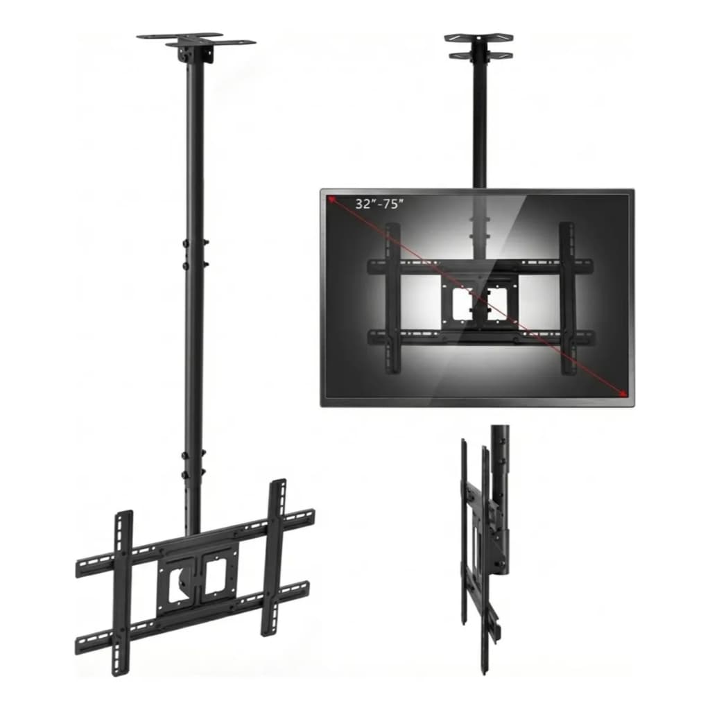 Suporte Para TV Teto Articulado Monitor 32 A 75 Preto Com Pintura Eletrostástica Giant Innovation