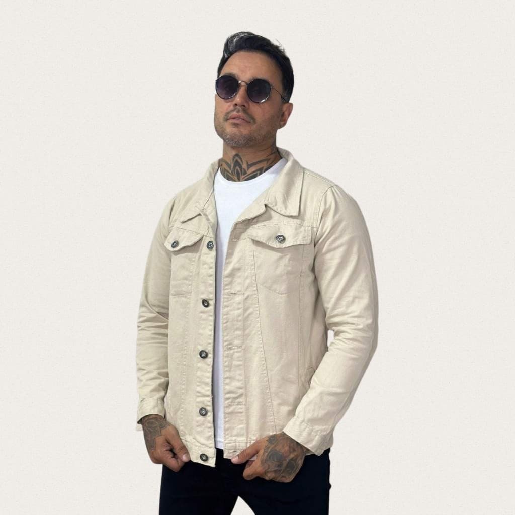 Jaqueta Masculina de Sarja Estilo Casual, Versátil e Confortável Estilo Moderno