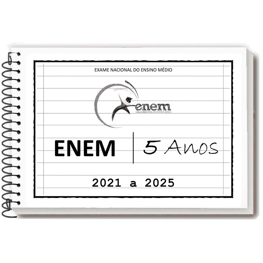 ENEM 2026 - Apostila de Provas + Gabarito + Folhas de Redação - Regular, PPL, Matemática, Redação
