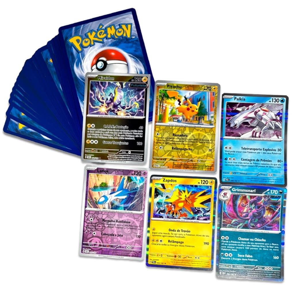 Lote de Cartas Pokémon Originais - 100 Cartas Sortidas