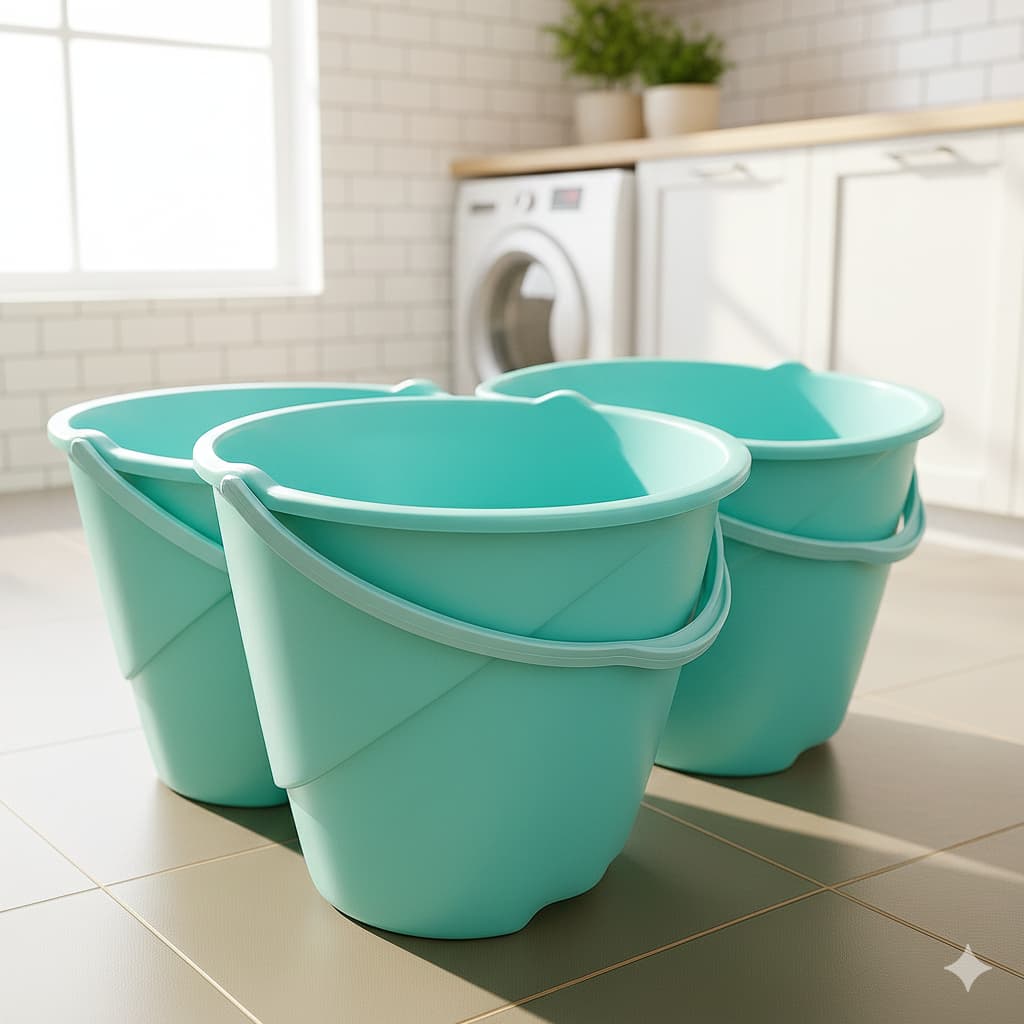 Kit 4 Baldes De Plastico com Alça 8 litros