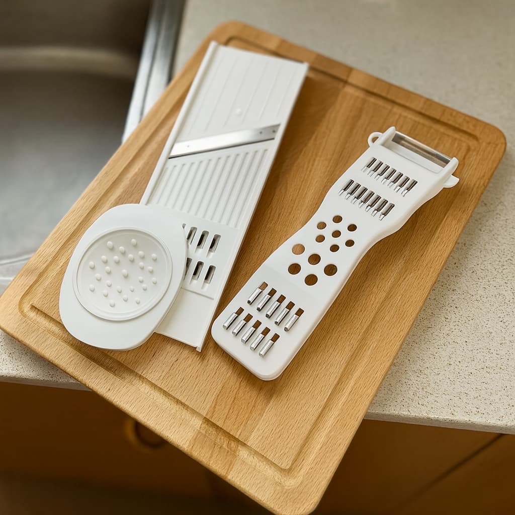 Kit 2 Peças Cortador Ralador Descascador de Legumes Verduras Frutas. Envio Rapido Frete Gratis