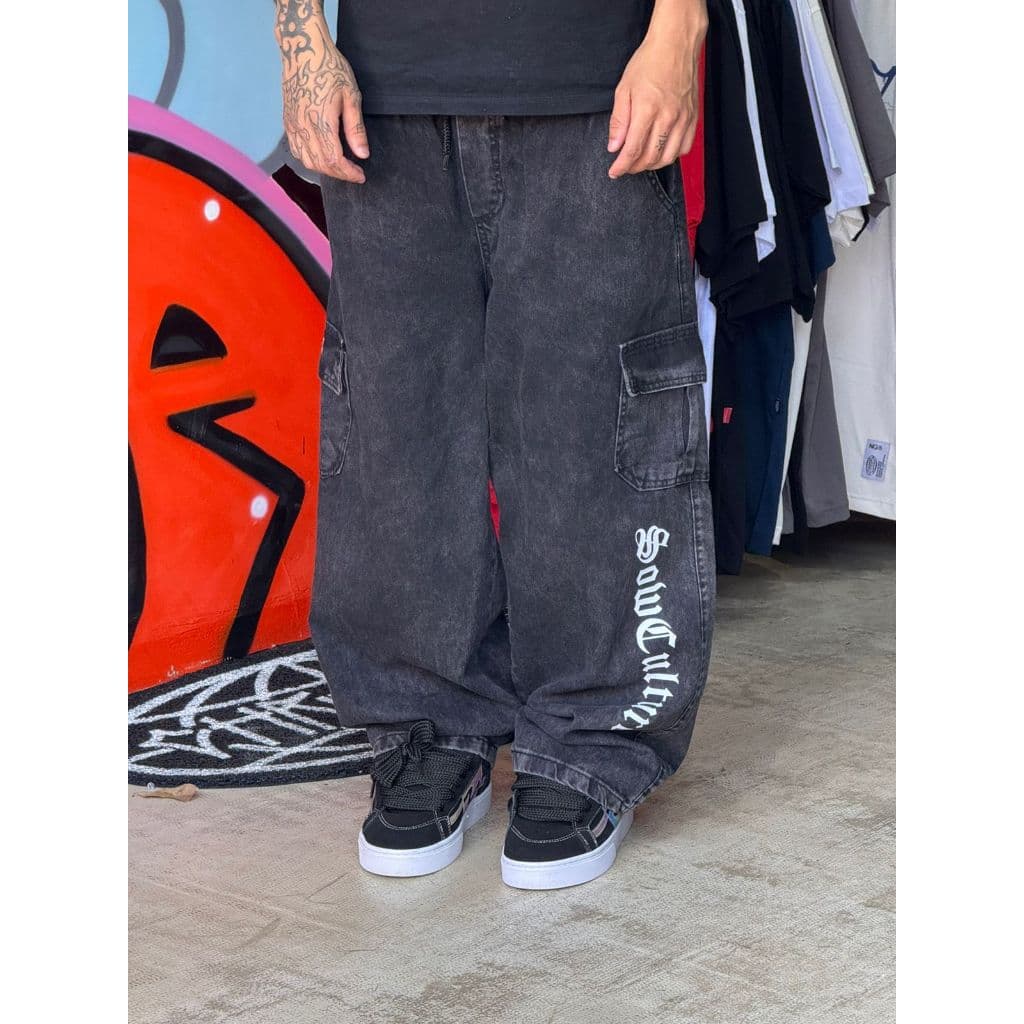 Calca Cargo Escrita Marmorizado Estonado Sow Culture Street skate lançamento novidade promoção
