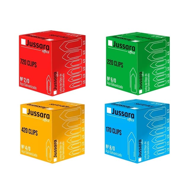 Clips Para Papéis De Aço Galvanizado Tamanhos No 1 2 3 4 6 8