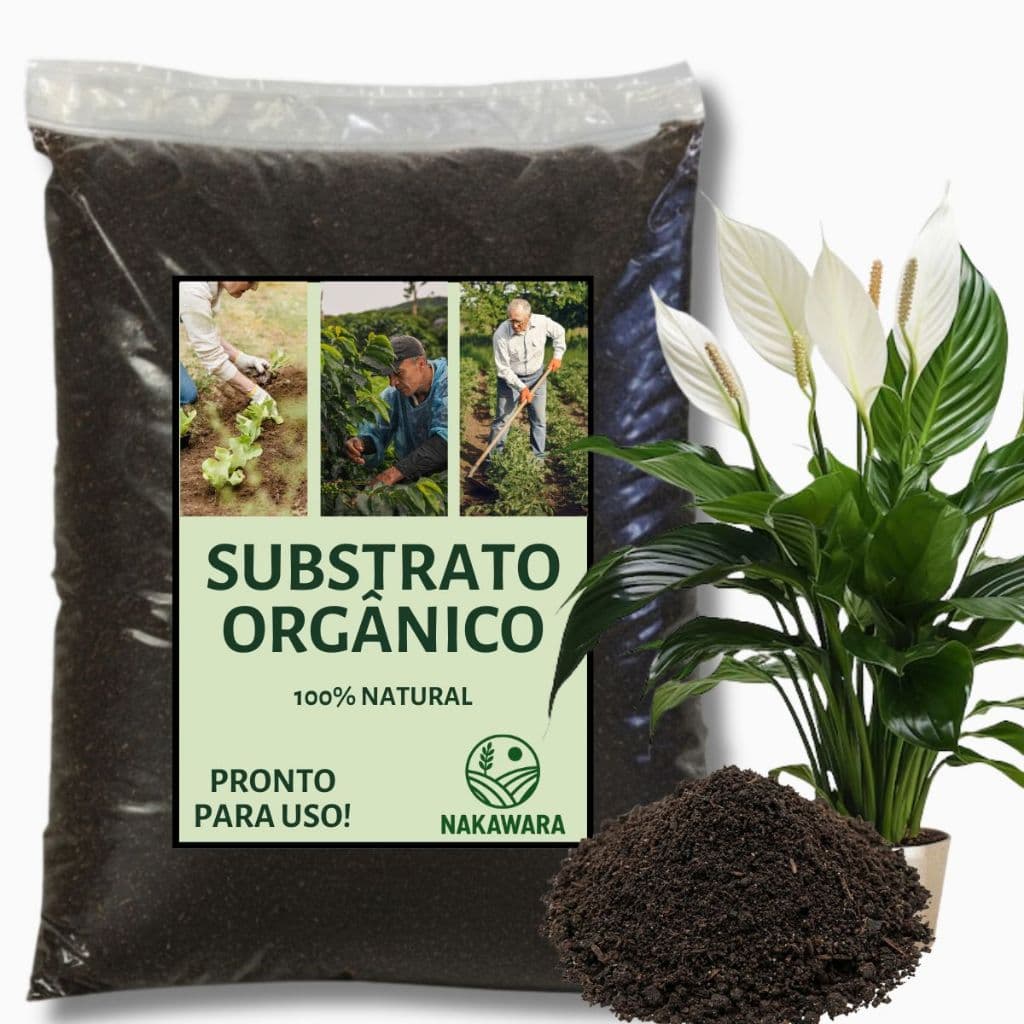 Terra Vegetal Adubada Para Lírio da Paz - Substrato Orgânico Premium Pronta Para Uso em Folhagens
