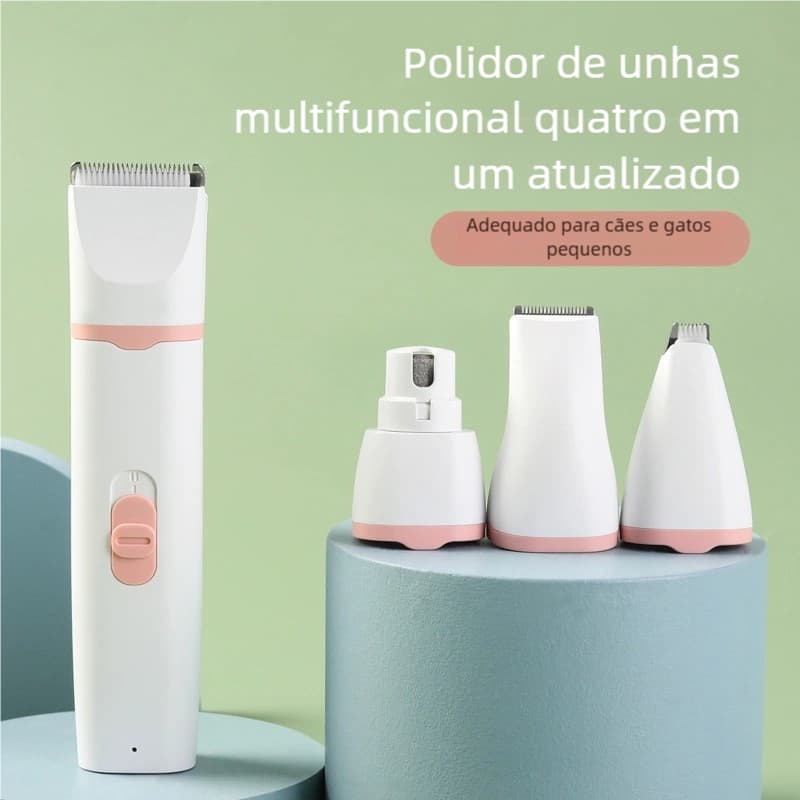 4 em 1 pet grooming trimmer Kit Maquina De Tosa Pet Recarregável Aparadora Gato Baixo Ruído Fio kit