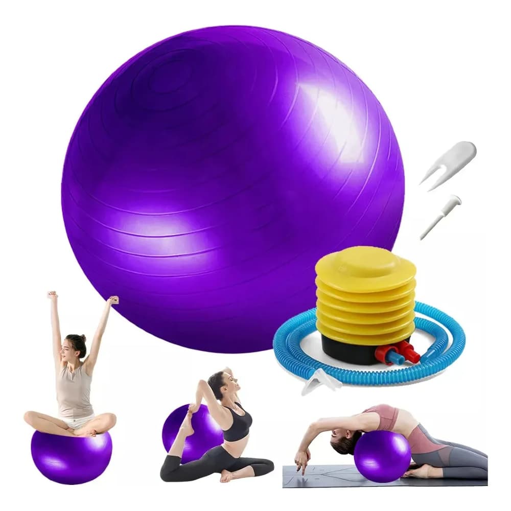 Bola Pilates Ginastica Yoga Suíça Alongamento Abdominal 65cm e 75cm