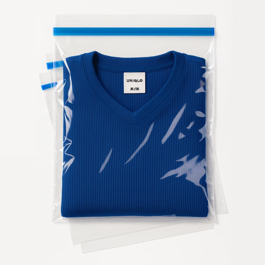 Kit 100 Unidades Embalagem Saco Transparente Com Aba Adesiva Saquinho Para Roupas Alta Qualidade