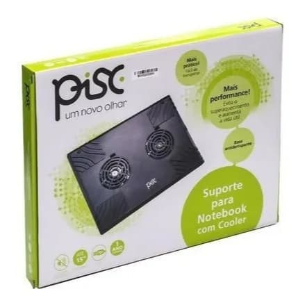 Suporte Notebook Com Cooler Pisc Preto