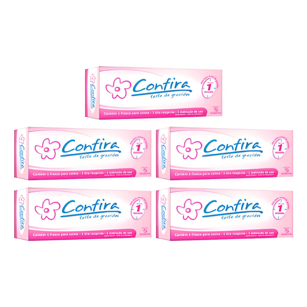 Teste De Gravidez Kit com 5 Confira em tira Sanfarma