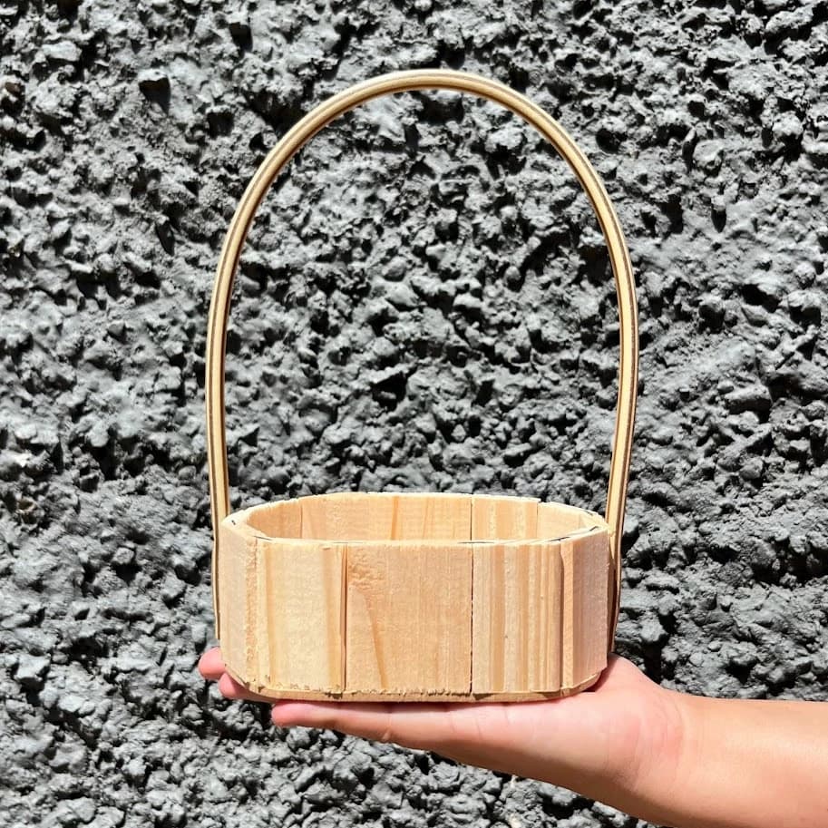 Kit 10 Cesta Oval 13 Centímetros com alça