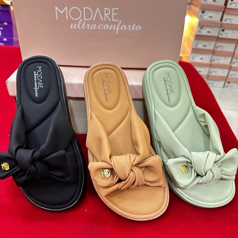 Chinelo Tamanco Modare de laço sandalia feminina Ultraconforto Pantufa Ortopedico Anatomico original