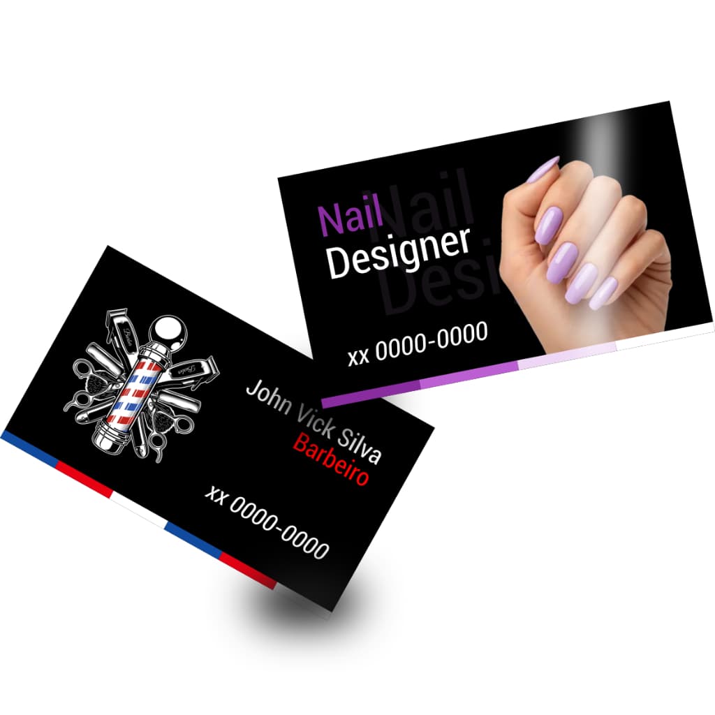 Cartão de Visita (100un) Frente brilhosa