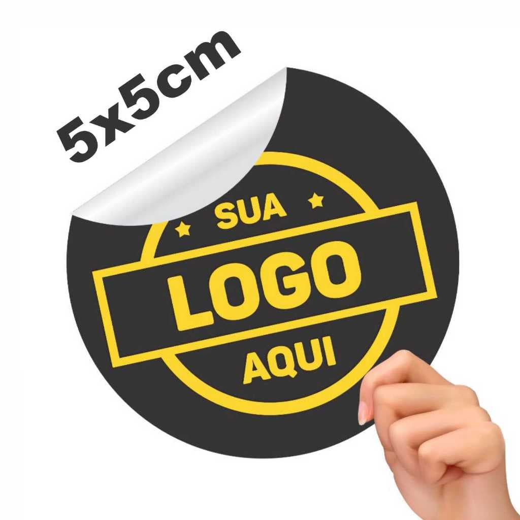 Adesivos de Papel 5x5 cm • 1000 unidades , 500, 300 ou 200 unidades