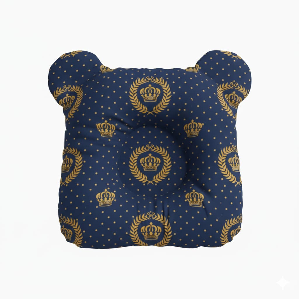 Travesseiro Almofada Anatômico Modelador para Bebê com Tecido Estampado Antialérgico 100% Algodão