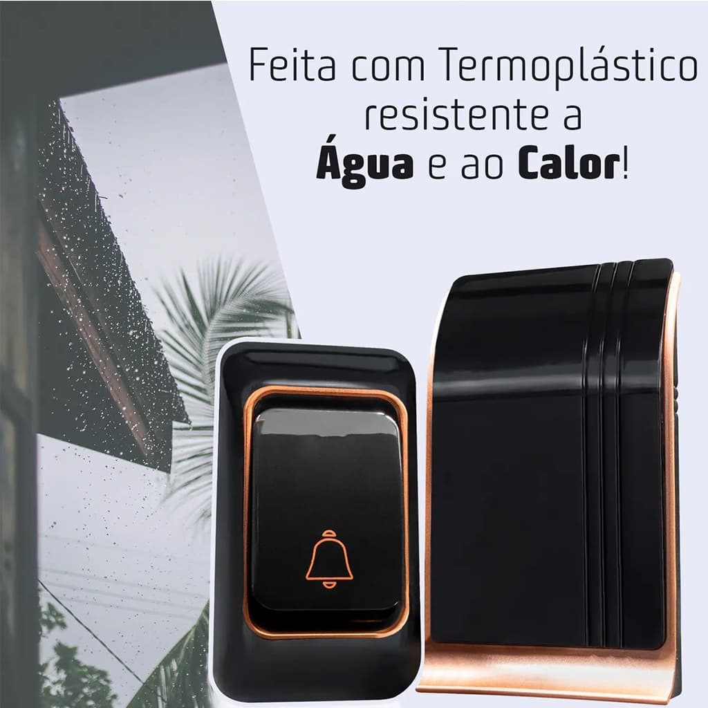 Campainha Sem Fio Residencia 38 Toques Longo Alcance Bivolt 127/220v