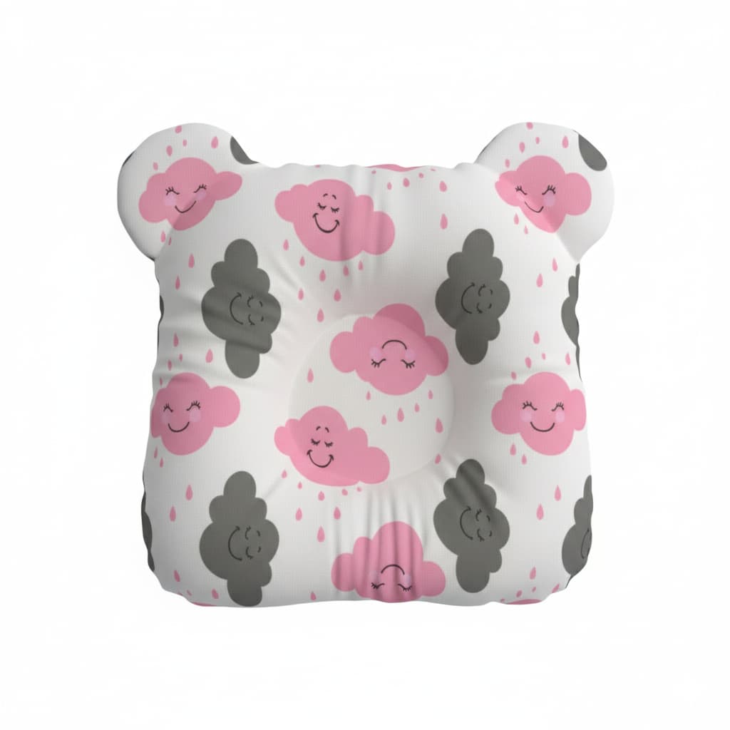 Travesseiro Almofada Anatômico Modelador Bebê Tecido Estampado com Tecido Estampado 100% Algodão