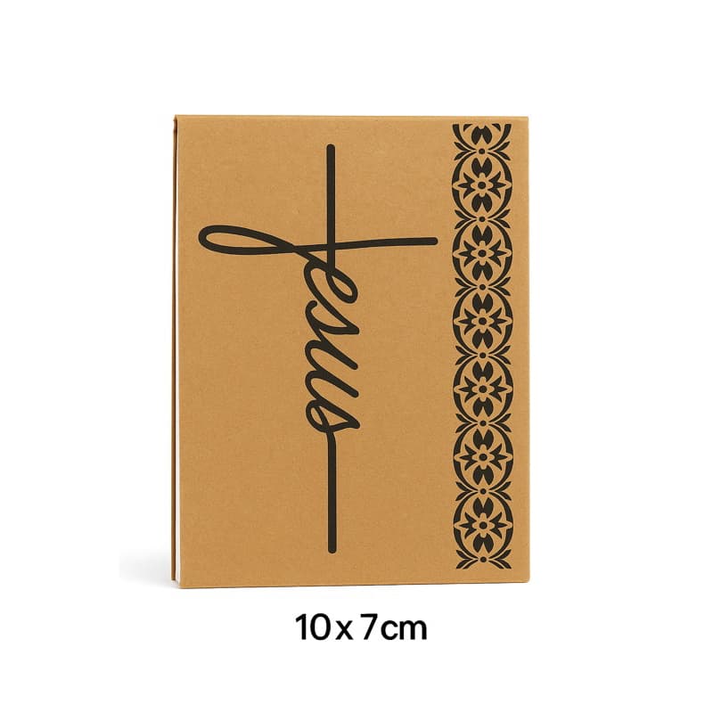 Kit com 10 Blocos de Anotação – “Jesus” kraft