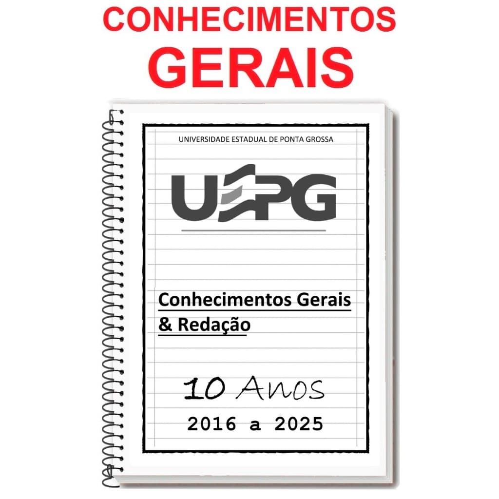 UEPG & PSS - Conhecimentos Gerais 2025/2026 - Caderno de Provas + Gabarito + Folhas de Redação