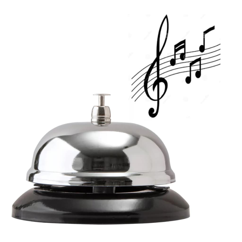 Campainha Sino De Mesa Balcão Recepção Hotel Comercio De Metal
