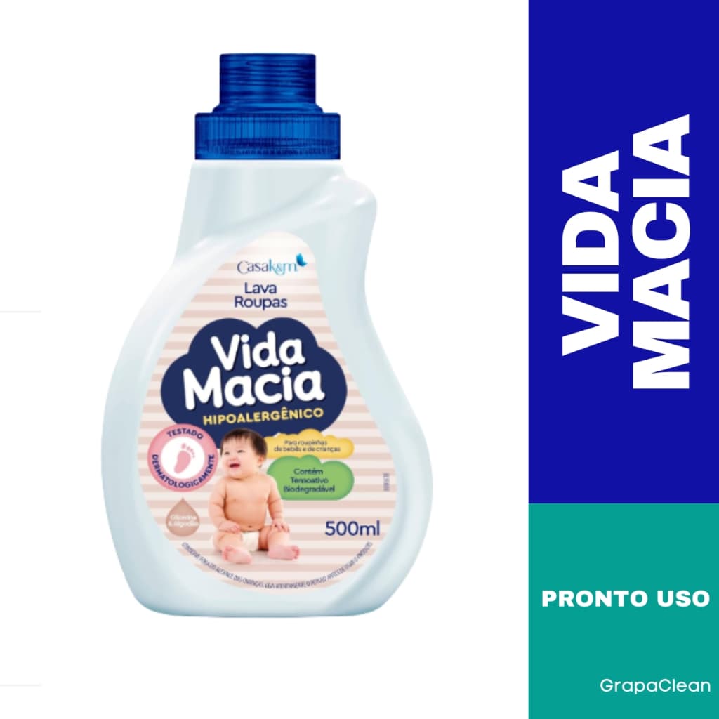 LAVA ROUPAS HIPOALERGENICO VIDA MACIA ALGODAO 500ML
