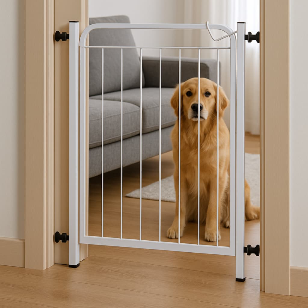 Portão Pet 68 a 132cm Grade de Proteção Para Cachorro Ideal Para Casa e Corredor Promoção