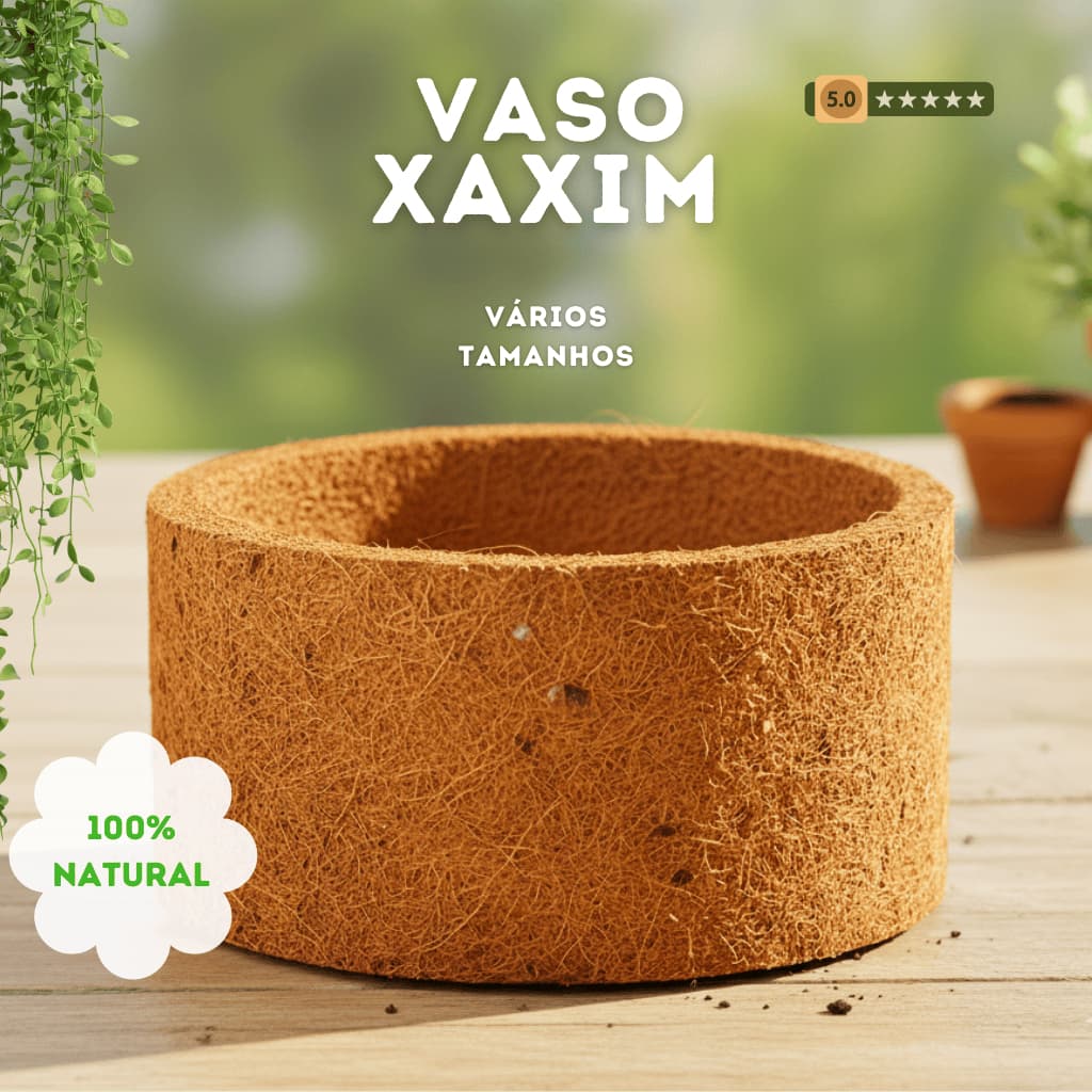 Vaso de Xaxim de Fibra de Coco para Plantas, Orquídeas, Samambaias, Jardins e Vasos Suspensos