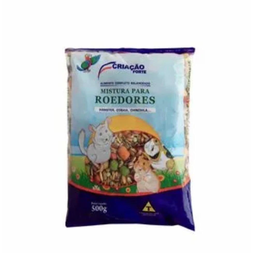 02 UNIDADES DE MISTURA PARA ROEDORES 500GR PASSÁRO FORTE HAMSTER COBAIA CHINCHILA HAMISTER ESQUILO CHINÊS MISTURA RAÇÃO