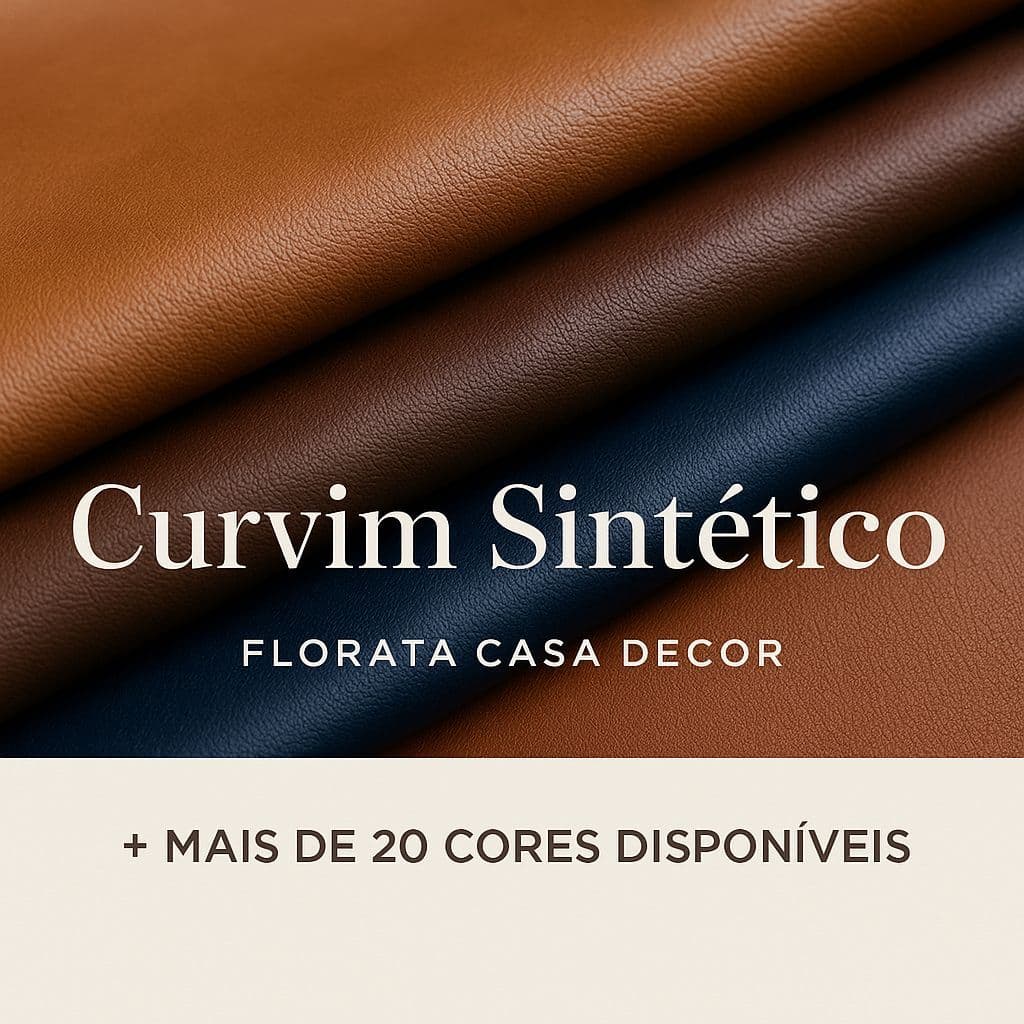 Tecido Couro Sintético Corino Curvinho PVC – 1 a 4 mts - Revestimento Sofá, Cadeira, Puff, Madeira
