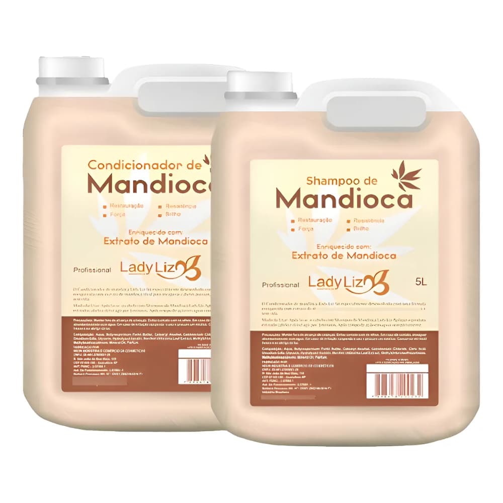 Kit Shampoo e Condicionador Mandioca 5 Litros