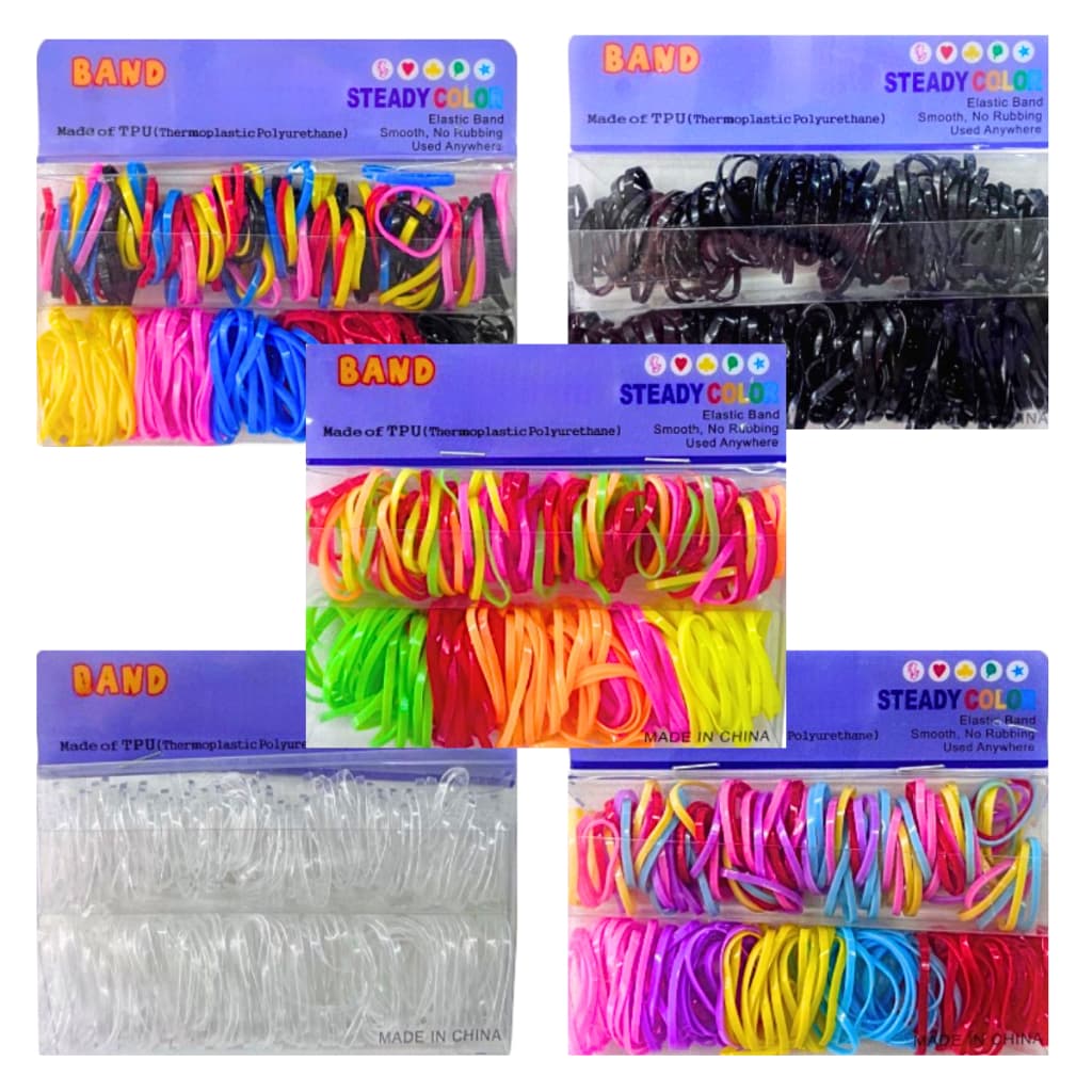 300 / 450 / 750  Elástico de Cabelo Liguinha Elástiquinho Grosso Infantil Adulto Penteado