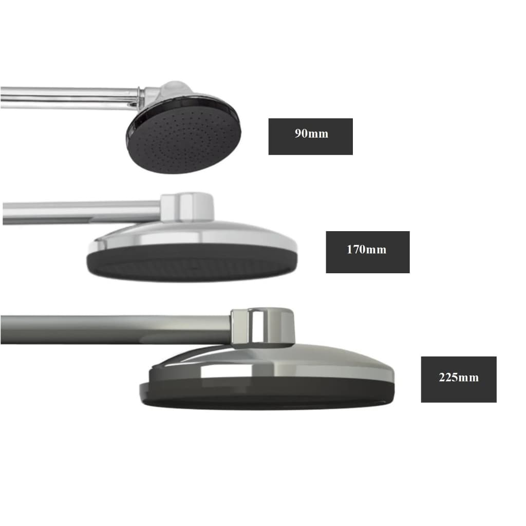 DUCHA FRIA PVC CROMADA VALEPLAST – 3 TAMANHOS (90mm • 170mm • 225mm) | Perfeita para Piscinas e Áreas Externasi