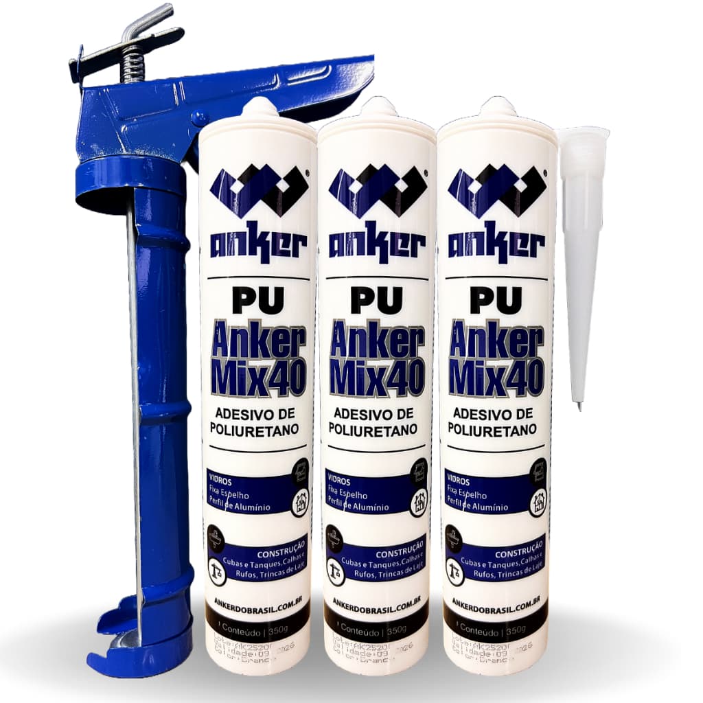 3 Cola Veda Calha Cinza Anker Do Brasil Com Aplicador