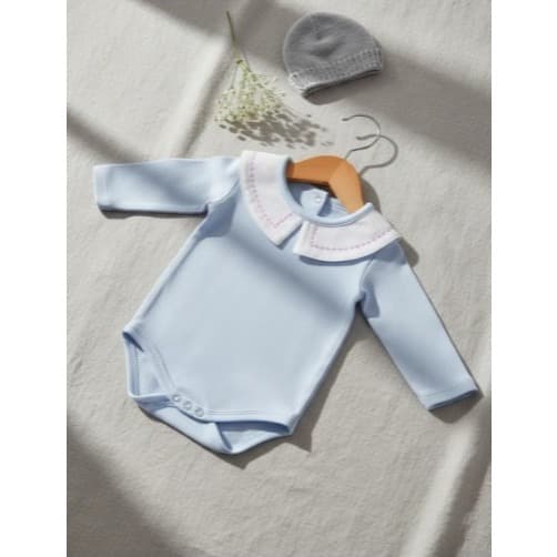 Body Infantil com Gola Bordada