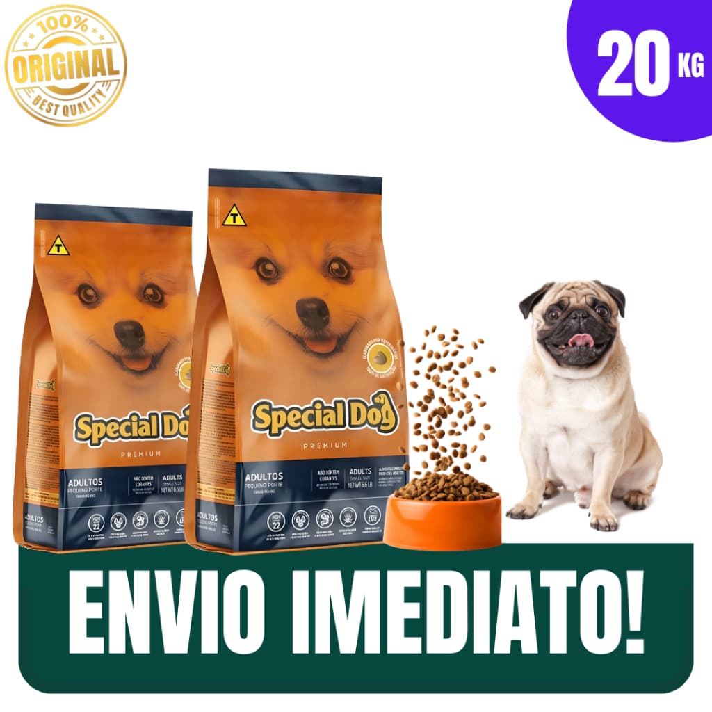Ração p/ Cães Special Dog Premium Adultos Mini 10/20KG - Envio Imediato