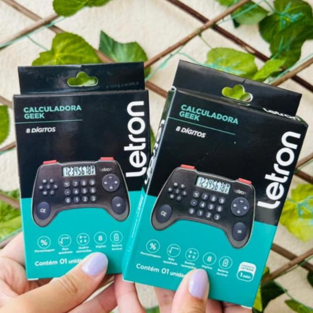 Calculadora Controle Video Game Playstation Geek Material Escolar 8 Digitos