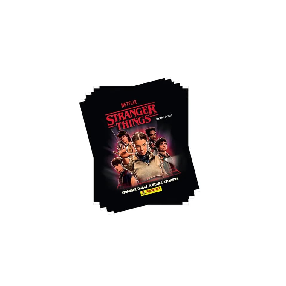 25 Figurinhas Stranger Things A Ultima Aventura, Panini = 5 Envelopes