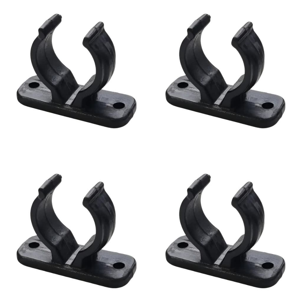 Kit Suporte Porta Remo Curto Preto ou Cinza Barco Lancha Caiaque