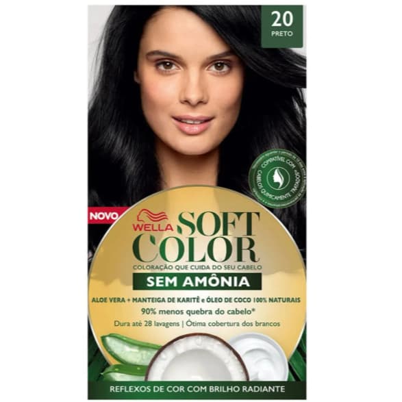 Tinta de Cabelo Semi-Permanente Soft Color - 20 Preto