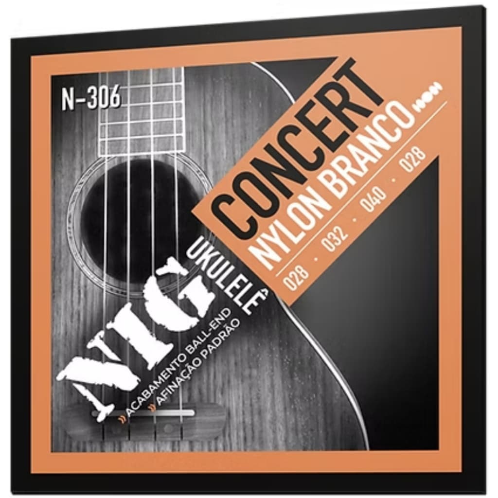 Encordoamento Ukulele NIG Concert Nylon Branco