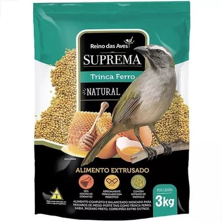 Suprema Trinca Ferro Extrusada 3kg - Reino Das Aves