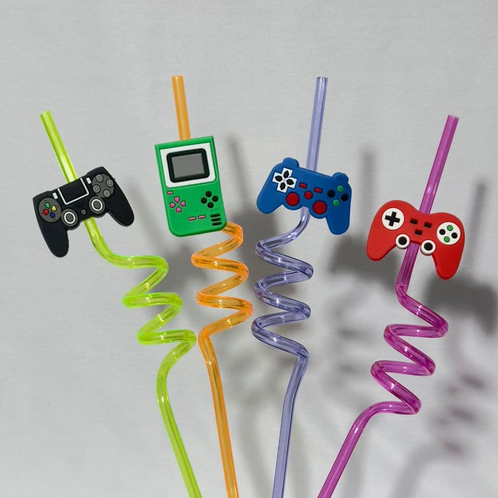 Kit 8/12/20 Canudos de Vídeo Game Espiral Drinks Lembrancinha