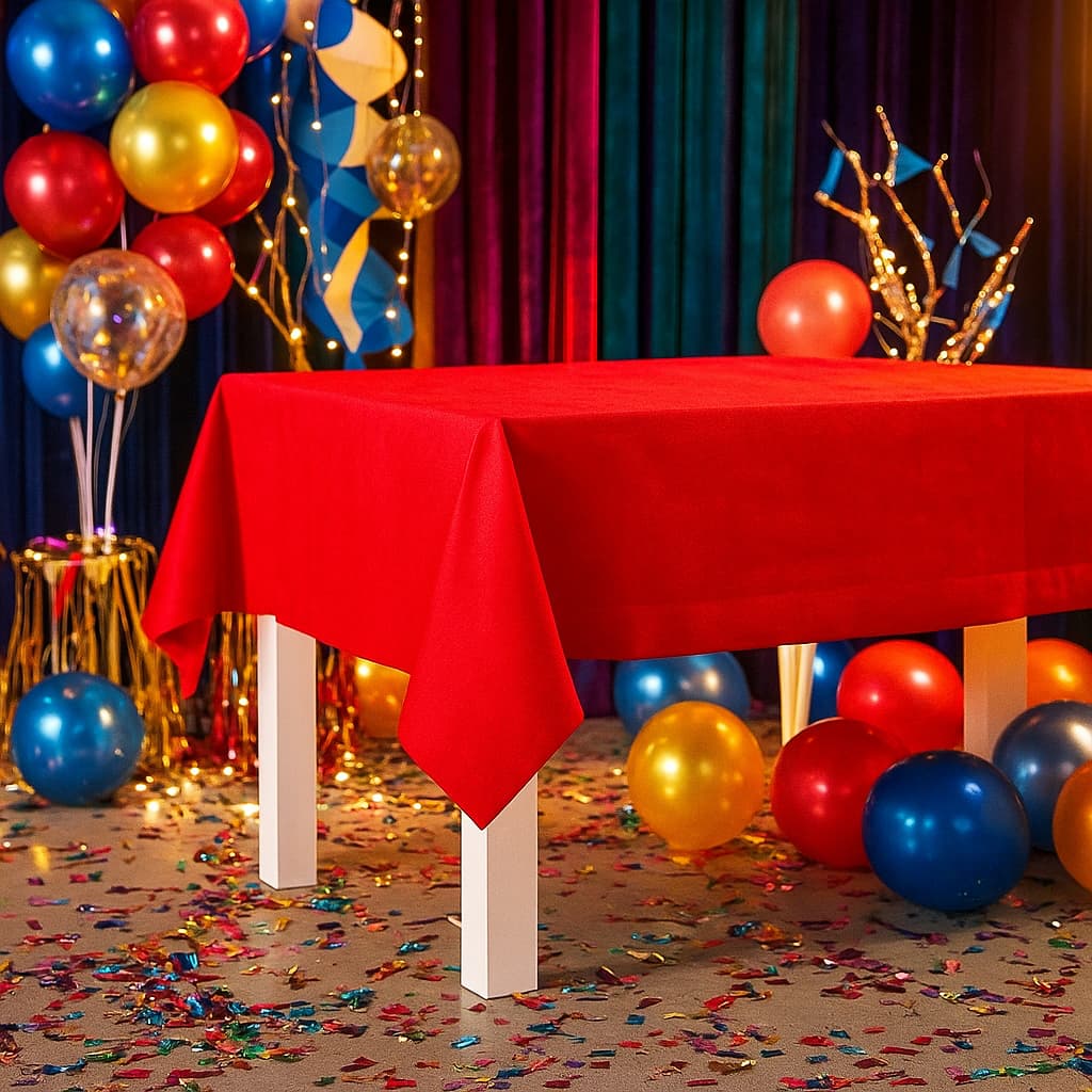 Toalha de Mesa Vermelha Grande 2x1,40m para Decorar sua Festa