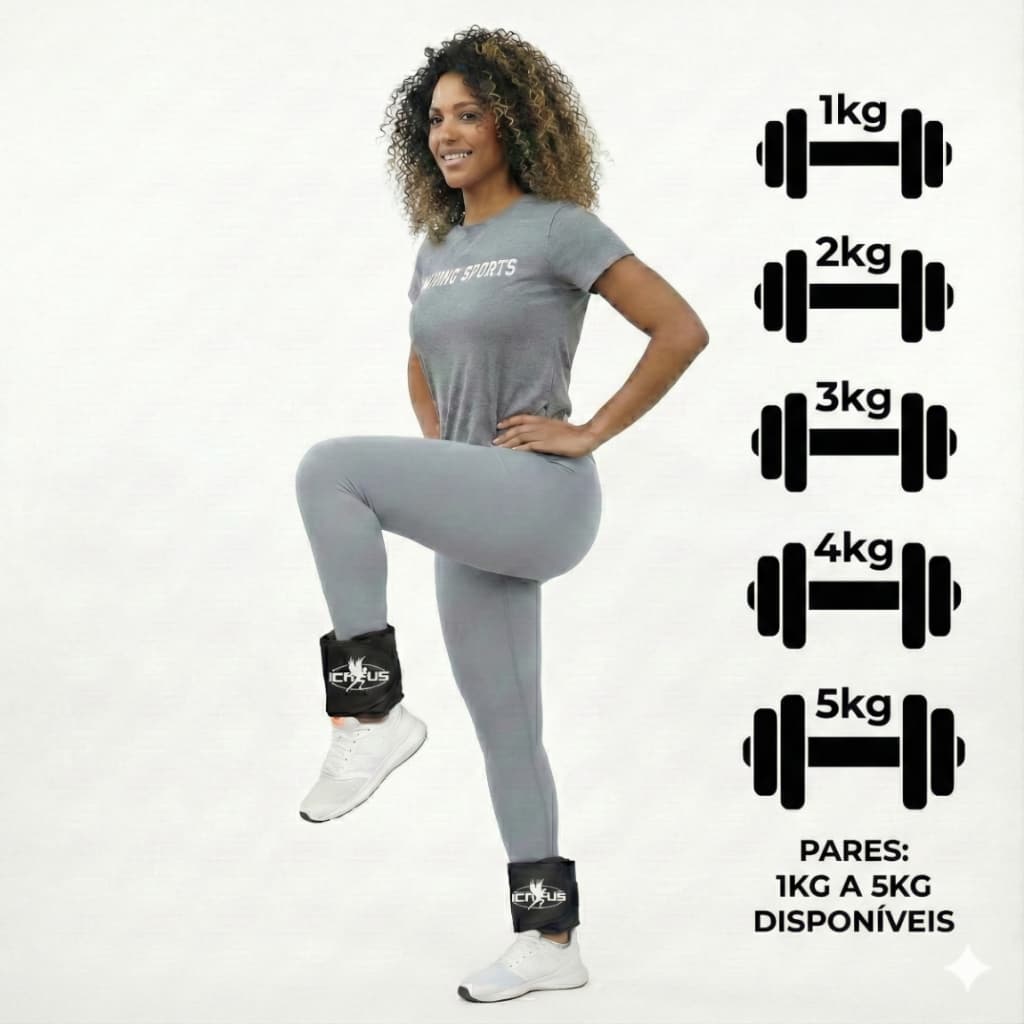 Peso de Perna Tornozeleira Fisioterapia Fortalecimento Abdutora Perna Gluteo Musculação Academia