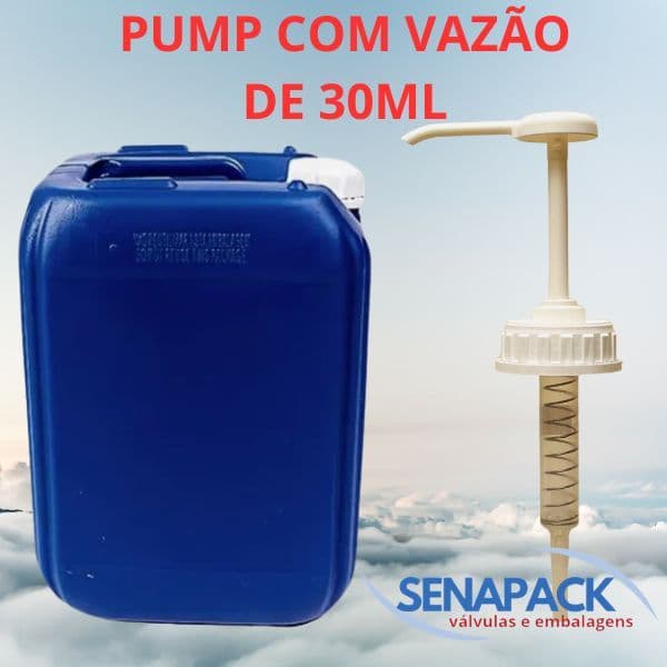 Pump Dosadora Profissional Senapack com vazão de 30ml p/ bombona de 20 e 50 litros com  Rosca 63