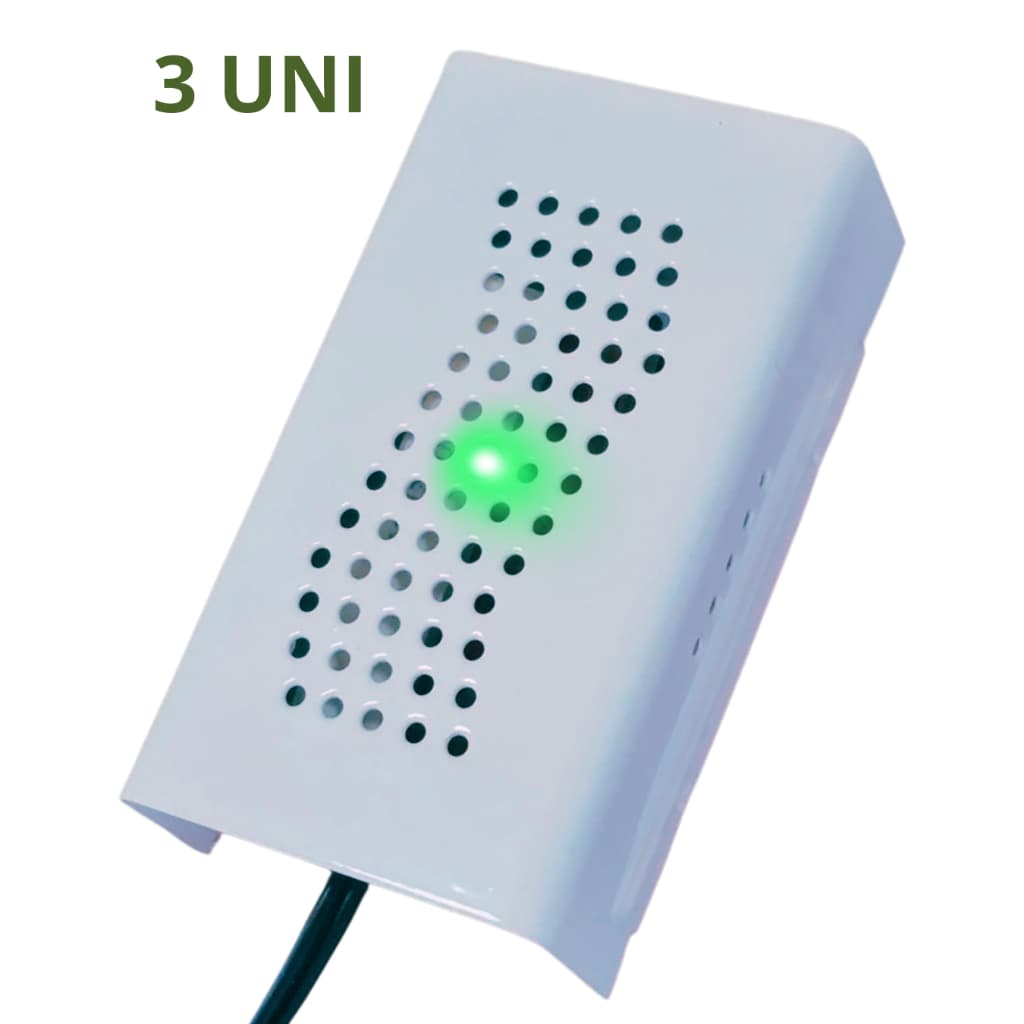 Anti Mofo Eletrônico R14 110V/220V  Kit 3 unid. Branco Mofo Anti-Ácaro e Fungos Desumidificador Cap