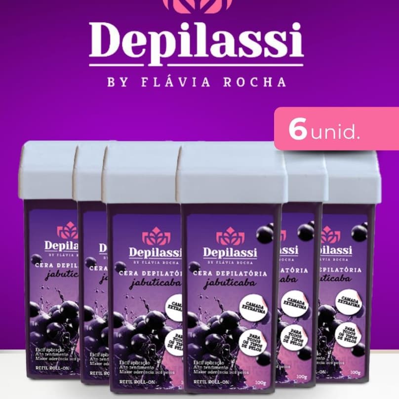 Refil Roll-on Jabuticaba 100g- Depilassi 6 unidades